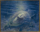 &copy; Jean Delville, Orph&eacute;e mort <br>/ De dode Orpheus, Huile sur toile (rentoil&eacute;e) <br>79,3 x 99,2, 1893 &copy; SABAM, 2010