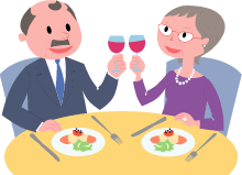 レストランでの食事